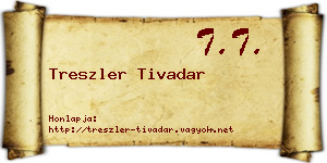 Treszler Tivadar névjegykártya